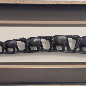 Elegant Black Elephant Sculpture